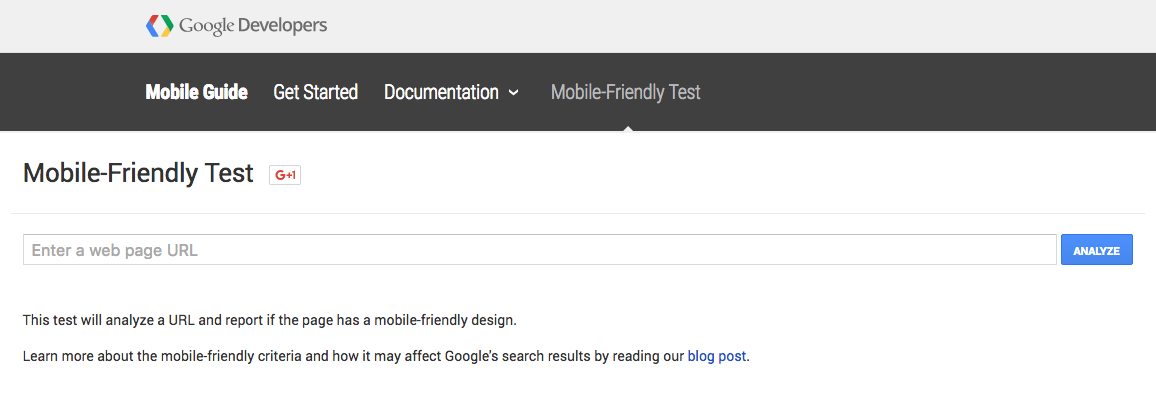 Mobile Friendly Test